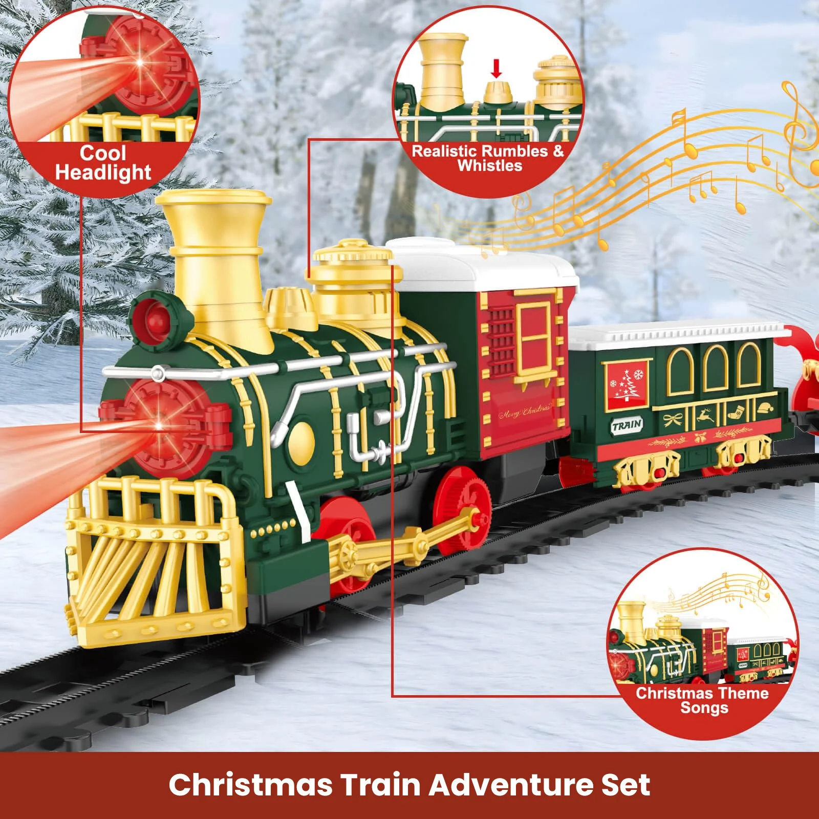Christmas Train Set Model Car  - огляд і ціна Kids Toys Xmas