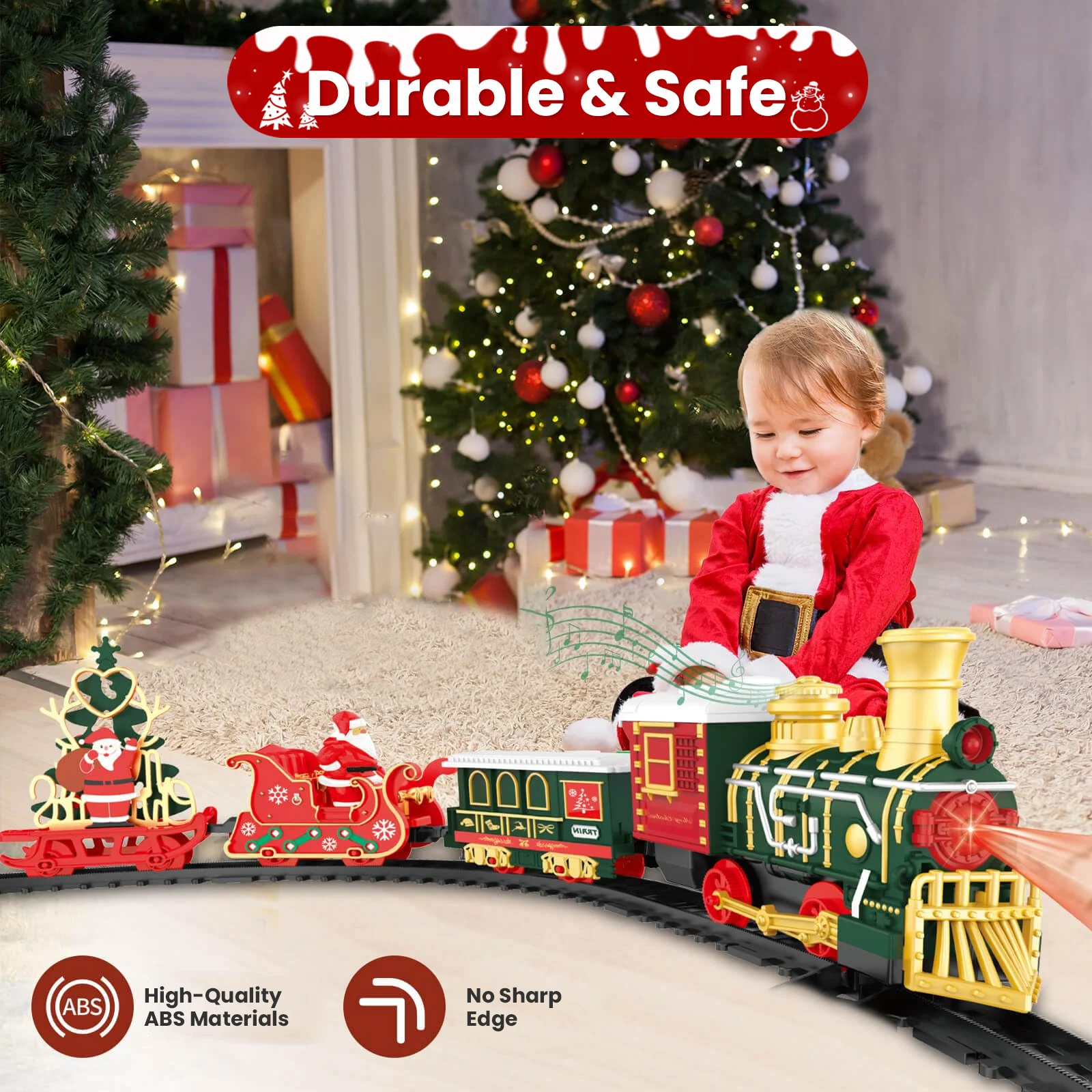 Christmas Train Set Model Car  - огляд і ціна Kids Toys Xmas