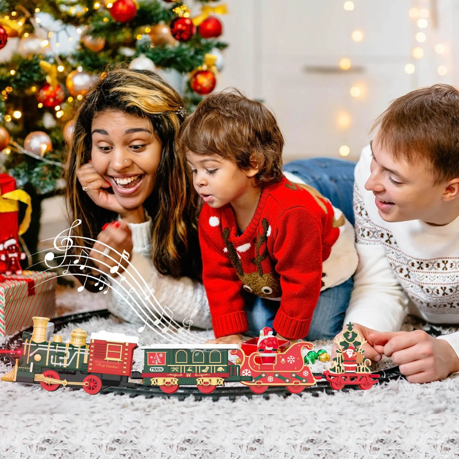 Christmas Train Set Model Car  - огляд і ціна Kids Toys Xmas